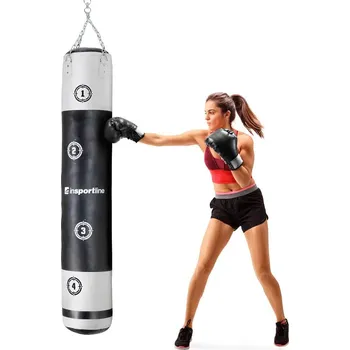 Boxovací pytel Insportline Boxovací pytel inSPORTline Robkin 180x35cm / 50 kg Barva černo-bílá