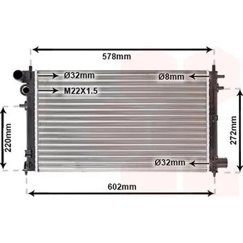 Chladič motoru Chladič, chlazení motoru VAN WEZEL 40002149