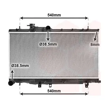 Chladič motoru Chladič, chlazení motoru VAN WEZEL 51002050