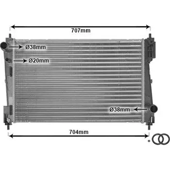 Chladič motoru Chladič, chlazení motoru VAN WEZEL 17012311