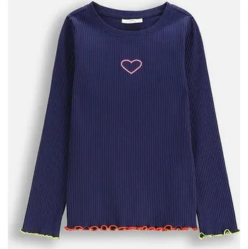 Dívčí tričko Dětské tričko s dlouhým rukávem Coccodrillo tmavomodrá barva, ACADEMY GIRL KIDS ZC5143101AGK 59X, vel. 110