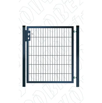 Plot Jeklová branka šíře 1000 mm, výplň panel 2D vevařený, RAL 7016