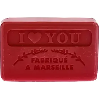 Mýdlo La Savonnette Marseillaise Marseillské mýdlo Savon De Marseille I Love You 125 g