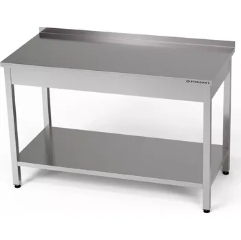 Dílenský stůl Nerezový pracovní stůl s policí 150x60x85 cm | FORGAST