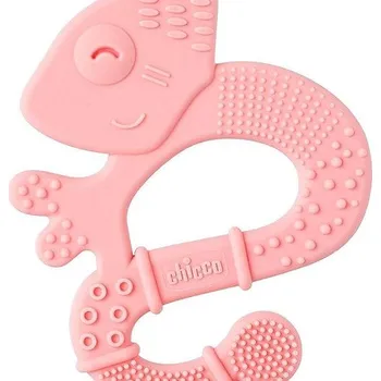 CHICCO Kousátko silikonové Super Soft Chameleon růžový 2 m+