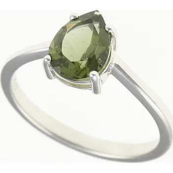 Prsten My Moldavite Stříbrný prsten s vltavínem 262-14171 56 mm