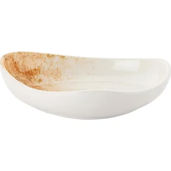 Talíř Talíř hluboký Purior, 18,5x17 cm - bílá/hnědá