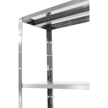 Dílenský regál Nerezový šroubovaný regál se 4 policemi 100x40cm | HENDI 812525