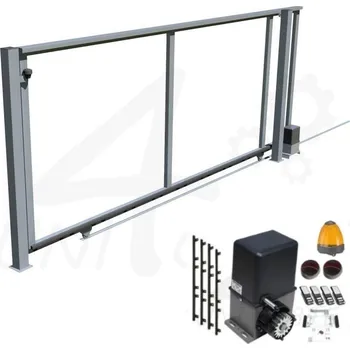 brána Posuvná brána na kolejnici vč. sloupků a pohonu - 5000 x 2000 mm