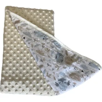 Dětská deka TOMI Dětská deka 80x80cm MINKY Béžová - SOVKA