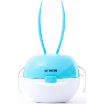 dětská jídelní sada Baby Monsters MEAL B plast KRÁLÍK 24m+ Cestovní jídelní sada plast - Modrá