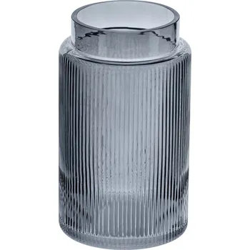 Váza Skleněná váza Hiko, 15x25 cm - šedá