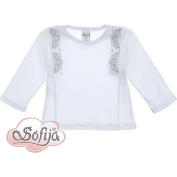 SOFIJA Košilka-triko dlouhý rukáv AMELIA bílé vel. 80cm