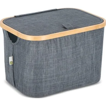 Koš na prádlo Skládací koš NOLVIO 25 L, modrošedý