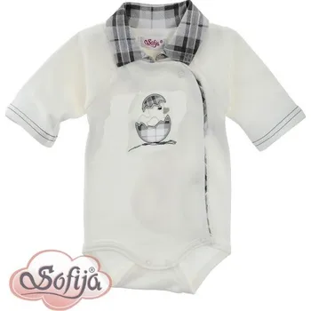 Kojenecký body SOFIJA Body dlouhý rukáv DAFI smetanové s kuřátkem vel. 56cm
