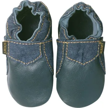 Capáčky BOUMY APPLIQUE Jeans Navy kožené capáčky (17/S)