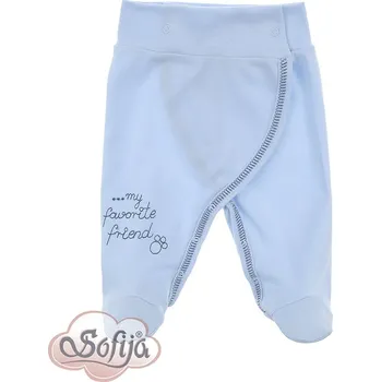 Dupačky SOFIJA Polodupačky překládané MIKULINEK s výšivkou MODRÉ vel. 62cm