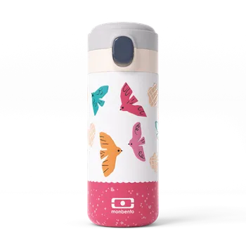 Termohrnek MonBento, Termohrnek Pop Birds | bílá, růžová