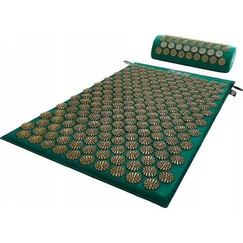 Akupresurní podložka 4FIZJO Akupresurní podložka s polštářkem 68x42cm zelenozlatá