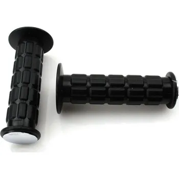 Motocyklový chránič Diverse / Import Gumové gripy černé, chromované kovové koncovky, 25/22 mm, 120 mm, pro Zündapp, Kreidler, Hercules, Puch, Simson S50, S51, S70, SR50, SR80 MG00077169