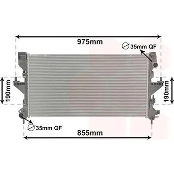 Chladič motoru Chladič, chlazení motoru VAN WEZEL 09012712