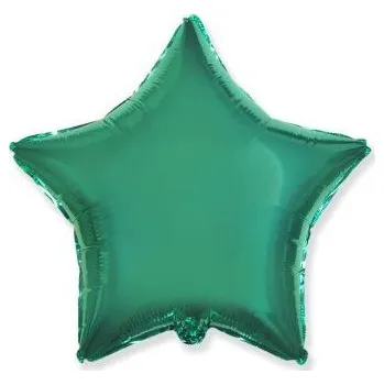 Balónek Balón foliový 45 cm Hvězda zelená TYRKYSOVÁ
