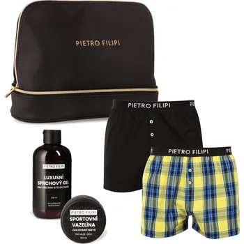 Sada pánského spodního prádla Pánská dárková kosmetická taštička 2PACK trenky a kosmetika Pietro Filipi (4PJTGP1Z1) M Možnost vrácení zboží ZDARMA do 120 dnů!