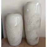 Váza keramická - výška 90 cm, světle šedá