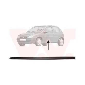 Lišta karosérie Ozdobná / ochranná lišta, dveře VAN WEZEL 3776423