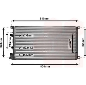 Motor automobilu Chladič, chlazení motoru VAN WEZEL 43002276