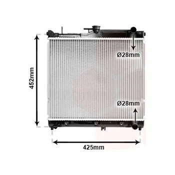 Chladič motoru Chladič, chlazení motoru VAN WEZEL 52002055