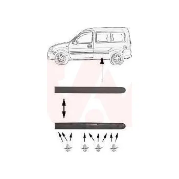 Lišta karosérie Ozdobná / ochranná lišta, boční stěna VAN WEZEL 4310429