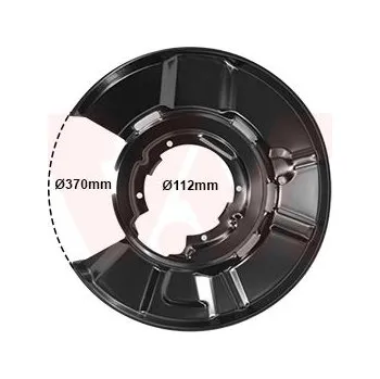 Brzdový kotouč Ochranný plech proti rozstřikování, brzdový kotouč VAN WEZEL 0667373