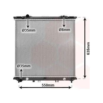 Chladič motoru Chladič, chlazení motoru VAN WEZEL 83002175