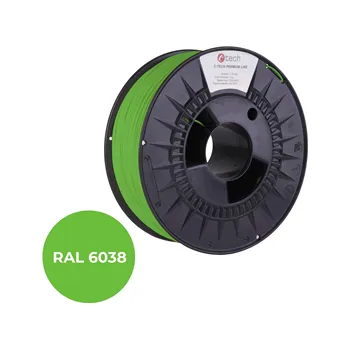 Filament Filament C-TECH PREMIUM LINE, TPU 90A, flexibilní, luminiscenční zelená, RAL6038, 1,75mm, 1kg