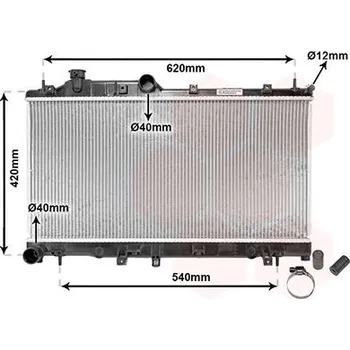 Chladič motoru Chladič, chlazení motoru VAN WEZEL 51002065