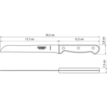 Kuchyňský nůž Nůž na chléb LANDHAUS 17,5 cm | TRAMONTINA 29810-210