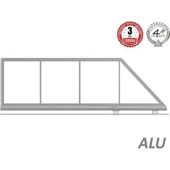 brána Posuvná samonosná brána bez sloupků - 5000 x 1000-2000 mm