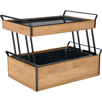 Chlazení Chladicí vitrína Esino melamin vysoká 1/1 + plochá 1/1 dvoupatrová