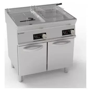 fritéza Elektrická fritéza, dvoukomorová na podstavci - objem 2x17 l | TECNOINOX 716129