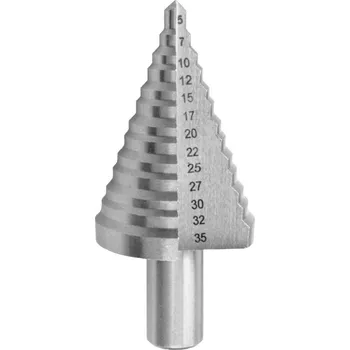 Vrták NÁSTROJE CZ Vrták stupňovitý 5/35 5;7,5;10;13;16;19;21;23;26;29;31;33;35mm přímá drážka HSS - CZ641-025
