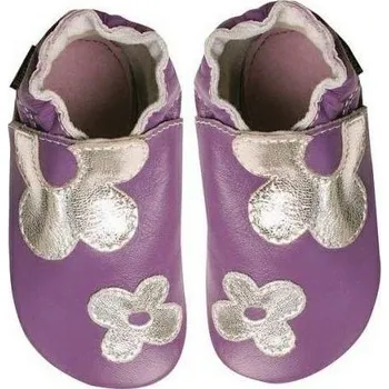 Kojenecké oblečení BOUMY APPLIQUE FLOWER power PURPLE fialové s květinkou (23/XL)