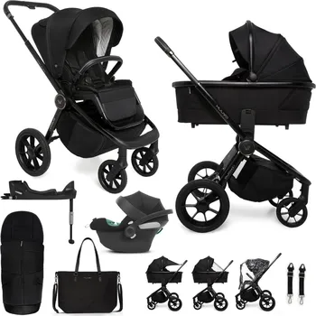 Kočárek MUUVO SET Kočárek 4v1 Quick SE 2 Chromium black set + CYBEX Aton B2 i-Size + základna