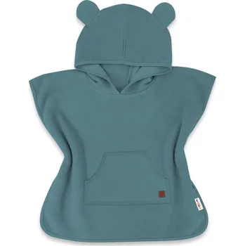 Baby Nellys Pončo, župan s kapucí pro děti Medvídek, zelený