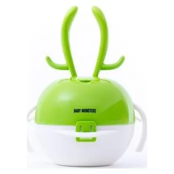 dětská jídelní sada Baby Monsters MEAL B plast JELEN 12m+ Cestovní jídelní sada plast - Zelená