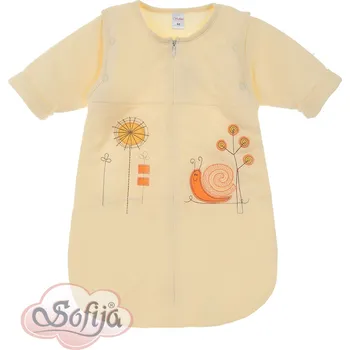 Spacák SOFIJA Spací pytel s rukávy DUDUŠ bavlna Smetanový vel. 80cm