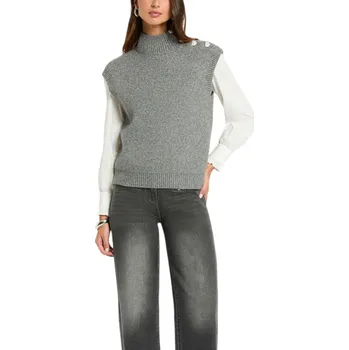 Dámský svetr Morgan De Toi dámský rolákový svetr Morgan De Toi bílá | šedá 3454371