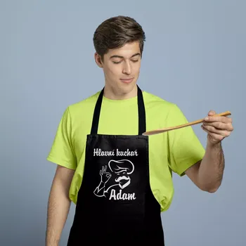 Kuchyňská zástěra Sablio Hlavní kuchař grilovací zástěra se jménem