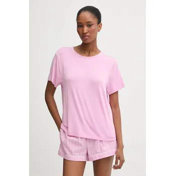 Pánské tričko Pyžamové tričko Calvin Klein Underwear LV00QS7435 růžová 30X, vel. M