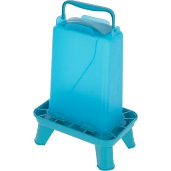 Obdélníkové krmítko pro drůbež 3,5l, plastové, Modrá